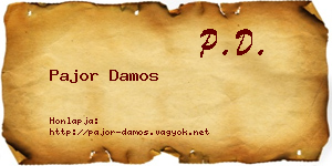 Pajor Damos névjegykártya